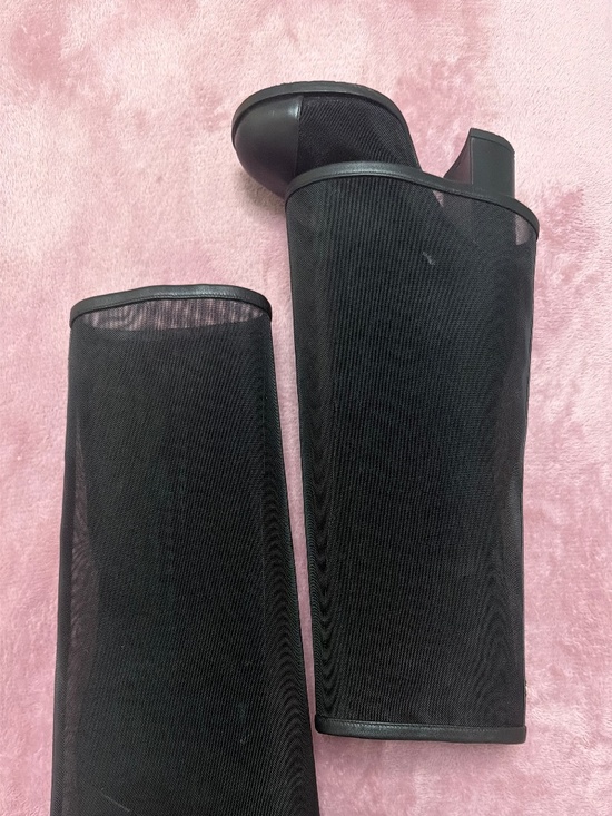CHANEL Shoes - Black mesh Chanel boots